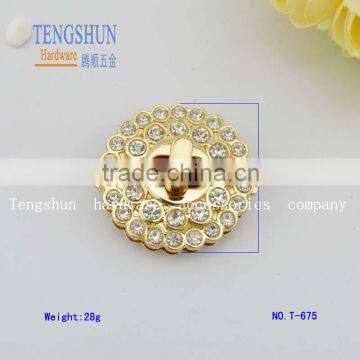 Zinc alloy decorative lock for purse new style metel accessories for bag wholesale