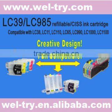 LC39 LC60 LC975 LC985 Compatible/refill cartridge/CISS with DCP-J125,MFC-J410,MFC-J220,MFC-J265W....