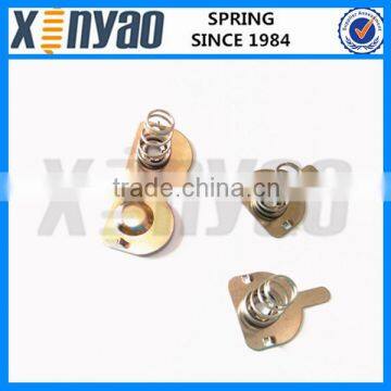 Semi-circular aa battery spring contact