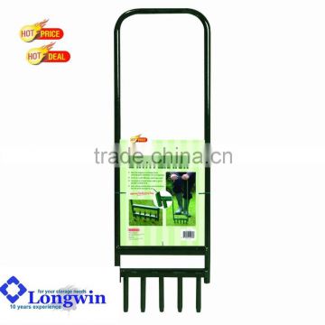 high-quality manual hollow tine lawn aerator for garden use