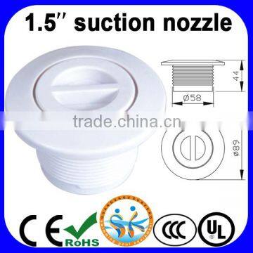 Swimming pool cleaning fitting, suction nozzle, cleaning interface