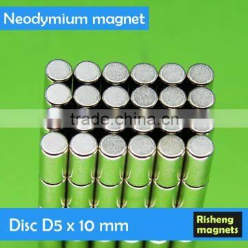 High quality D5x10 NdFeB tin shape magnet