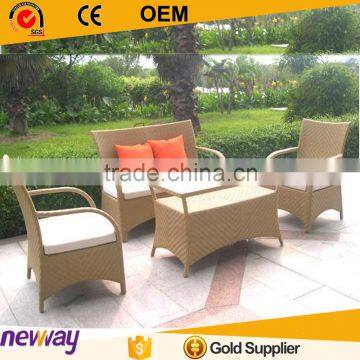 Most popular outdoor wicker furniture PE rattan cheap garden sofa set