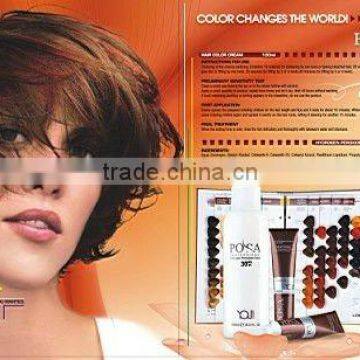 Professional 78 kinds of hair color chart with bes quality color shade,sample free