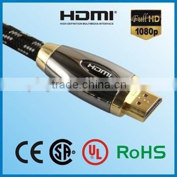 HDMI Cable 1.4 3D Ethernet Full HD Certified Metal Case with nylon net