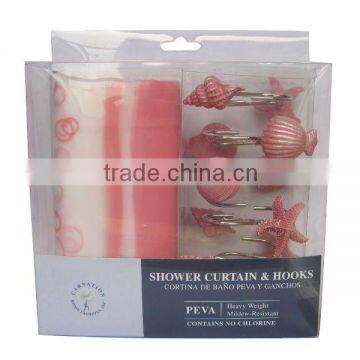 Design PEVA shower curtain set