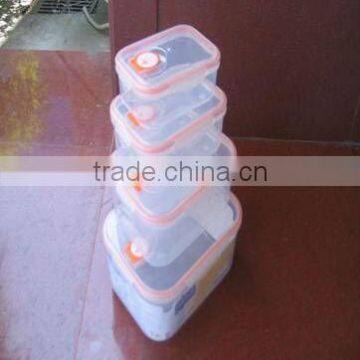 2312 plastic food container set with square shape