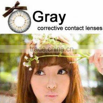 14.5 mm 6 months gray clear cosmetic color eos korean contact lens with power