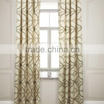 Printed grommets curtains