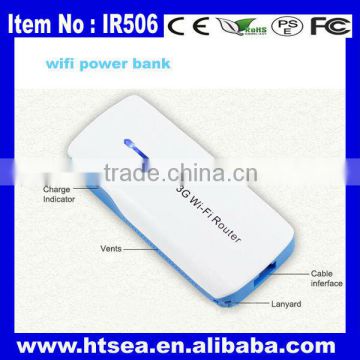 Portable wireless battery charger with wifi router