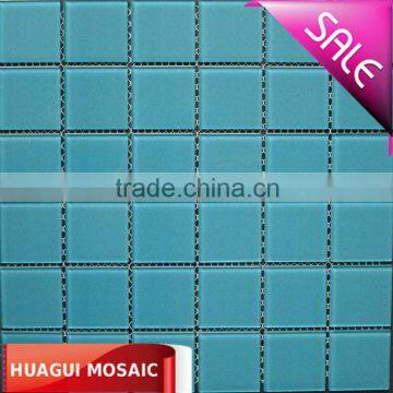 Green glass mosaic swimming pool deck tile HG-448001