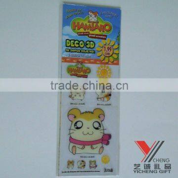 cute Hamtaro crystal epoxy dome sticker