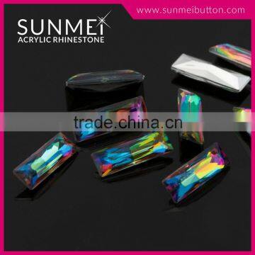 Rainbow Color Aurore Boreale Non Hot Fix Acrylic Rhinestones for Crafts