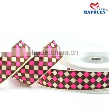 Wholesale 25mm different types gift wrapping character printed polyester grosgrain ribbon