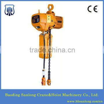 400v/3phase electric chain hoist with moving trolley