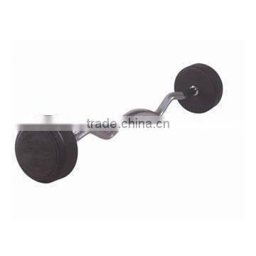 fitness accessories barbell/fixed curl rubber barbell