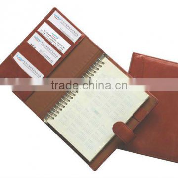 Genuine leather orgnaizer/planner notebook with pen loop