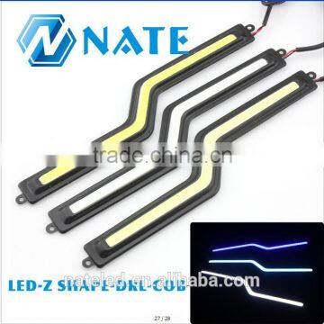 2014 New Products 100% Waterproof Aluminum Led COB DRL Auto Daytime Running Lights Z-shape7W cob