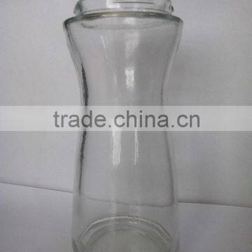 1L clear glass coffee bean jars with screw cap