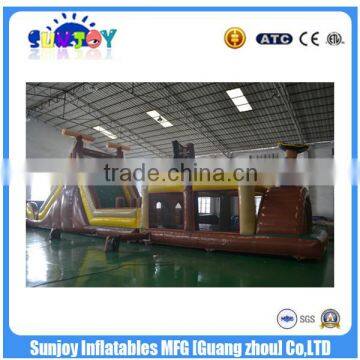 SUNJOY 2016 new designed obstacle course with climbing, inflatable obstacle bouncer, obstacle inflatable