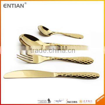 PVD coating bulk gold plated cutlery