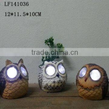 Polyresin Owl Toy Small Solar Led Lights Home Decor photo-6