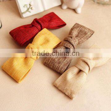 ribbon bow for gift pack/jute ribbon bow