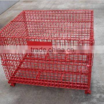 RH-C-U03 Steel Stacking Wire Container With Top Cap, Mesh Container photo-5