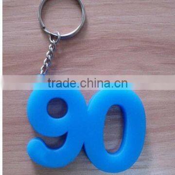 Plastic Number Fancy Keychain