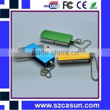 metal swivel usb flash disk with hi-speed flash and real capacity