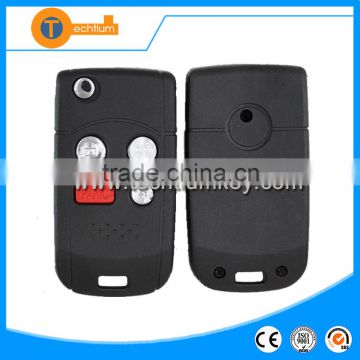 plastic modified car key case without logo with 4 button unut blade for ford fiesta mustang galaxy