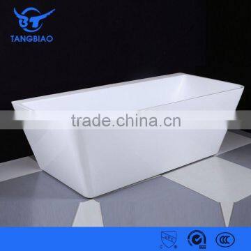 TB-B825 Freestanding acrylic resin bathtub with overflow