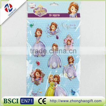 newest custom handmade cartoon character 3D sticker lable