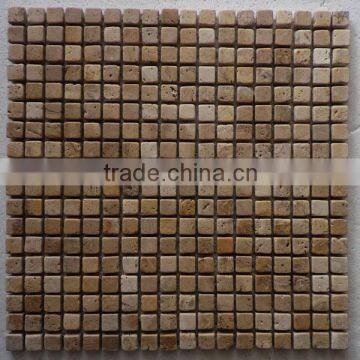 Yellow Travertine mosaic tile