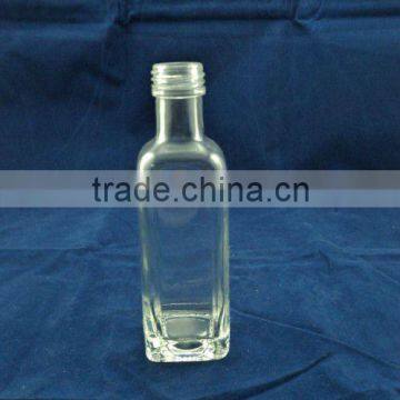 clear small square cocktail glass bottle, glass wine packaging