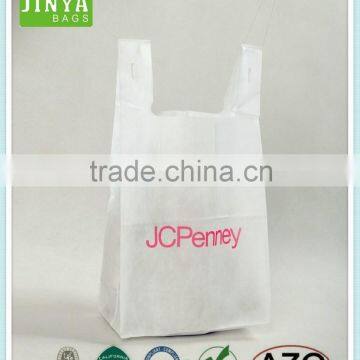 summer folding white shrit candy non woven shopping bag with logo