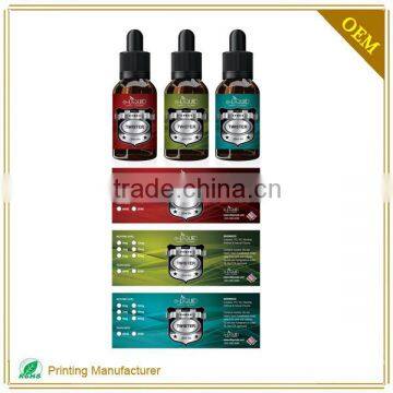 Wholesale Accept Custom 10ml E-liquid Full Color Adhesive E-liquid label printing