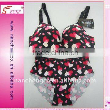 Ladies one piece bra new design print underwear