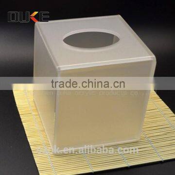 made in china desktop frosted acrylic tissue box cover