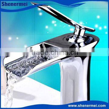 hot sale waterfall led basin tap