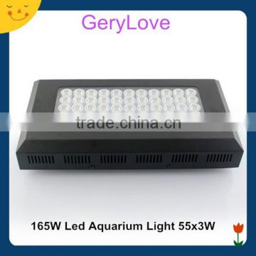 55x3w led aquarium light for marine use , full spectrum led coral reef aquarium 165w