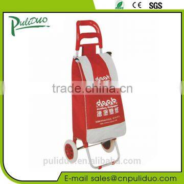 Factory Supply Portable 2 Wheeled Collapsible Shopping Trolley With Logo