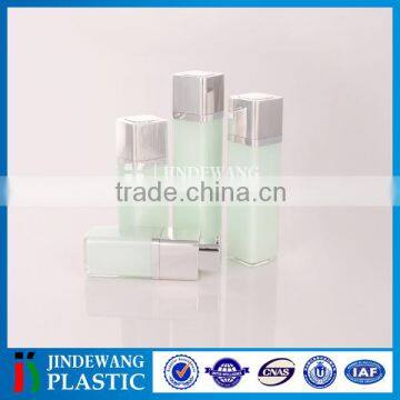 Popular rotary square shape plastic bottles, acrylic airless bottles