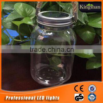 4pc supper brightness LED glass outdoor solar mason jar wholesale