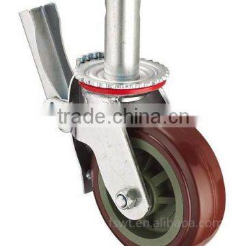 Heavy Duty Scaffolding PVC Caster Wheel With Brake