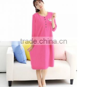 Cotton maternity dress, fashion dress for pregnant women