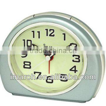 light blue arch clock,shining clock,table alarm clock