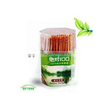 Nature Single tip carbonized bamboo toothpicks