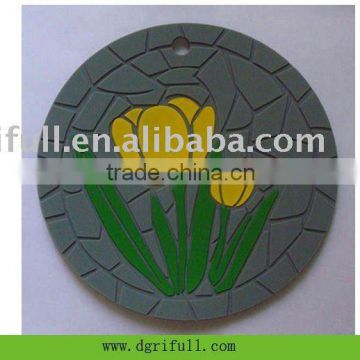 Golden tulips silicone table mat