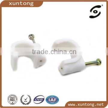 Round bulk high quality of plastic cable clip 7mm for wire